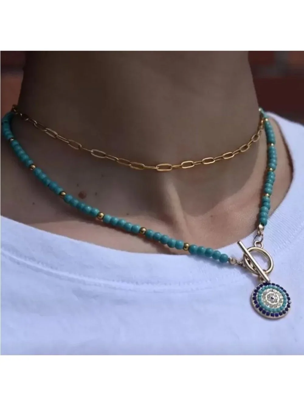 Evil eye necklace Q1005
